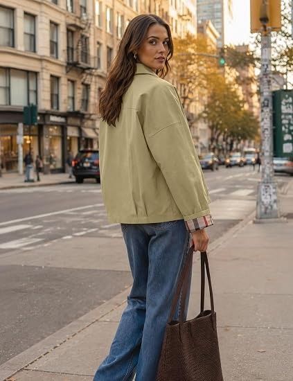 Beige Casual Jacket With Checkered Cuff Lining 3