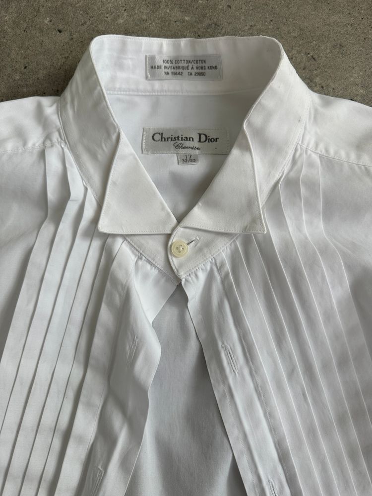 Christian Dior Chemise 1990s Pure Cotton Tuxedo Shirt - XL image 8