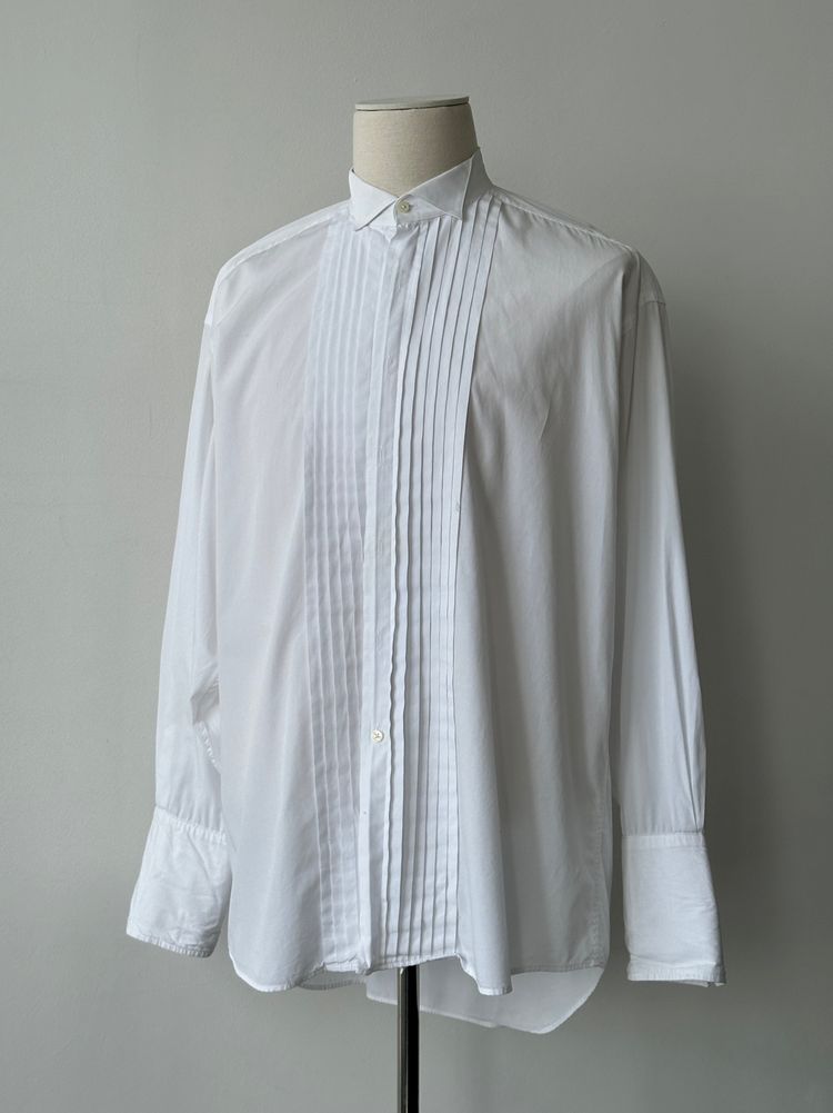 Christian Dior Chemise 1990s Pure Cotton Tuxedo Shirt - XL image 3