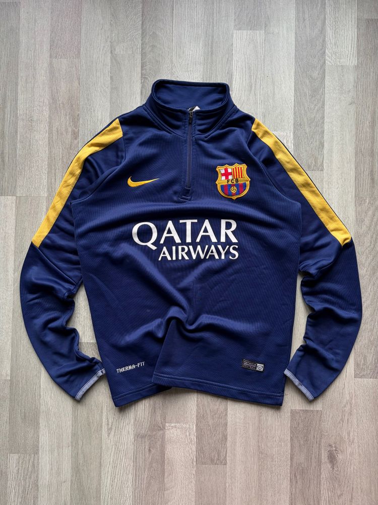 Nike Fc Barcelona Navy Quarter-Zip Top