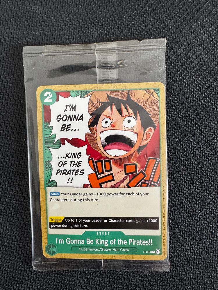 I'M Gonna Be King Of The Pirates!! Promo card