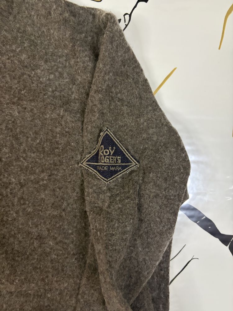 Roy Roger'S Brown Crew Neck Wool Sweater 2