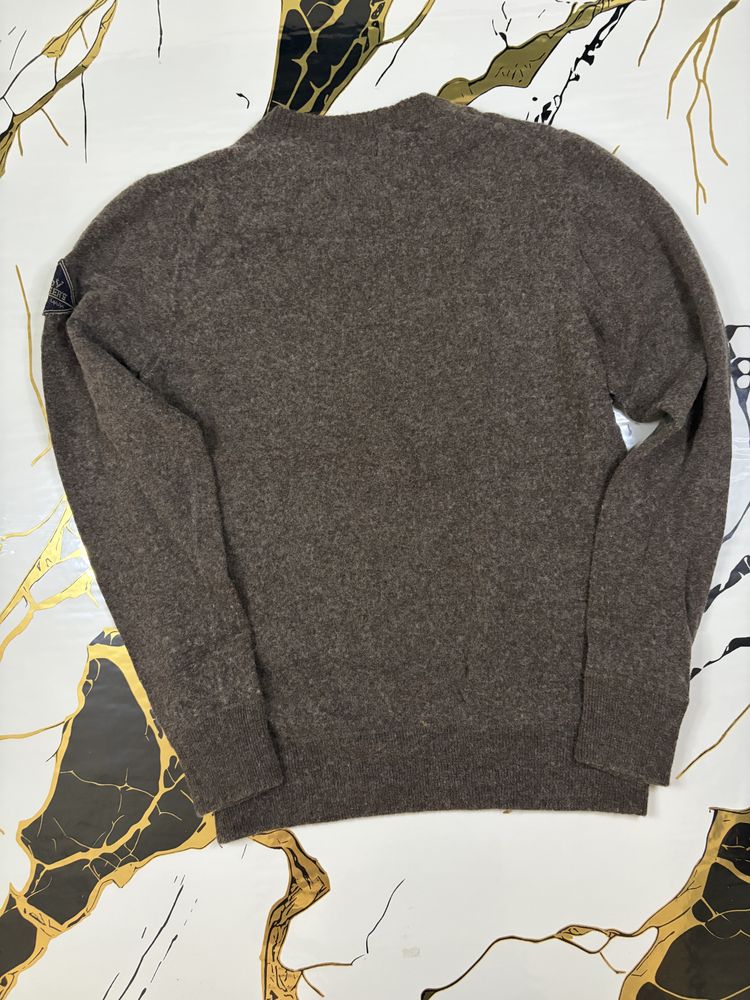 Roy Roger'S Brown Crew Neck Wool Sweater 3