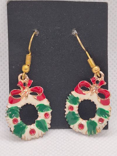 Christmas Wreath Earrings