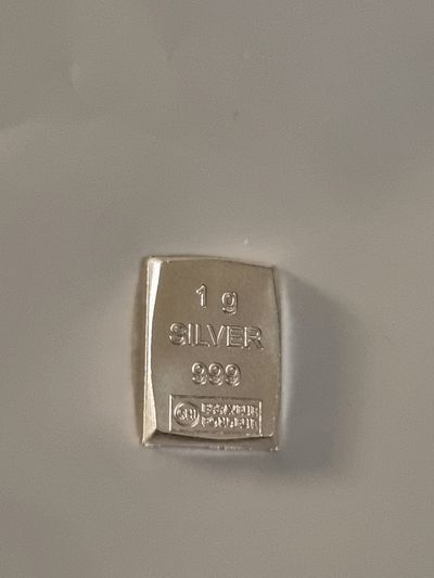 Silver 1 gram bar valcambi