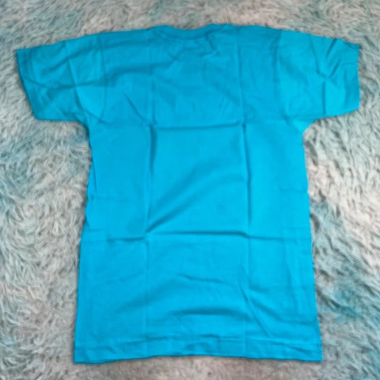Vintage 90s Deadstock Turquoise Fruit of the Look Blank T Shirt - XS image 8