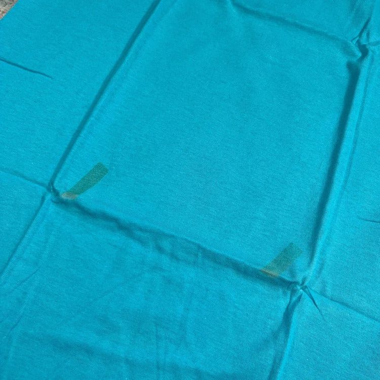 Vintage 90s Deadstock Turquoise Fruit of the Look Blank T Shirt - XS image 4