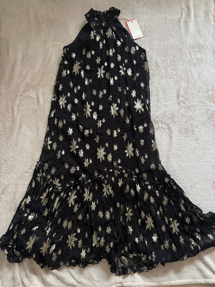 Monsoon - Black Floral Halter Neck Dress image 4