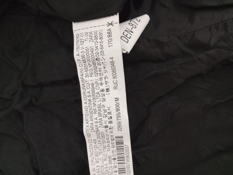 Zara Black Double-Breasted Coat 3