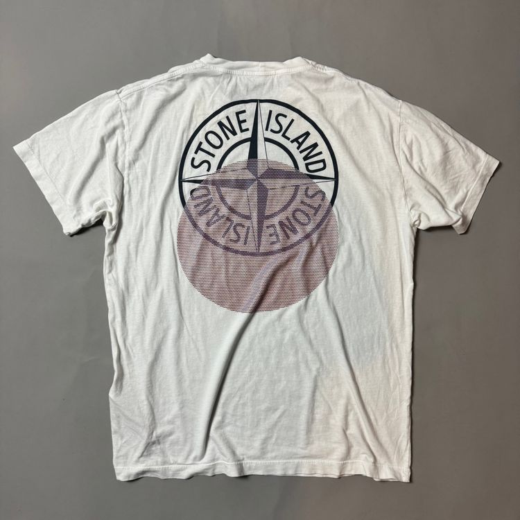 Stone Island White Graphic T-Shirt - XL
