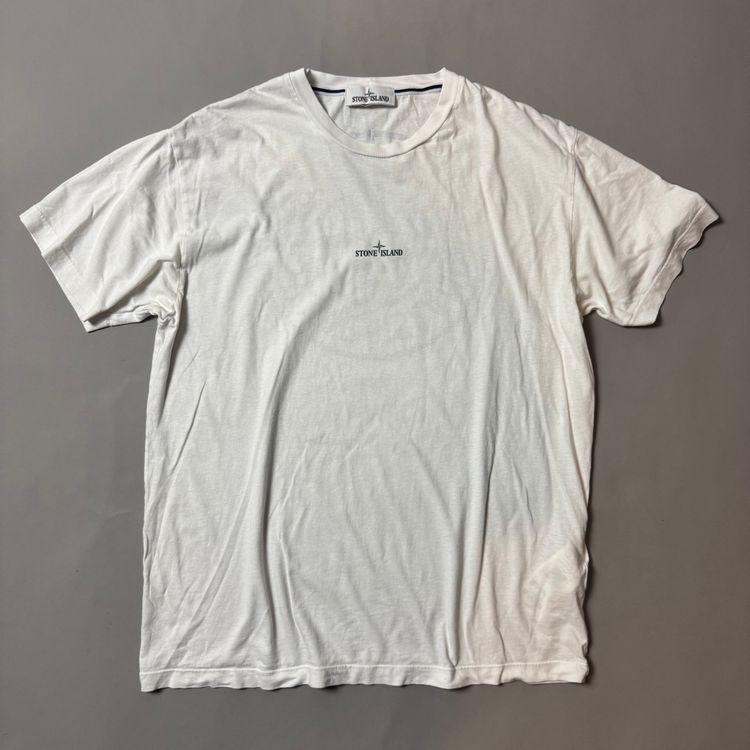 Stone Island White Graphic T-Shirt - XL image 3