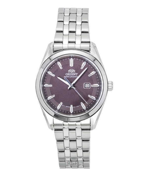 Orient Stretto Stainless Steel Brown Dial Solar RA-WG0603R Women's Watch