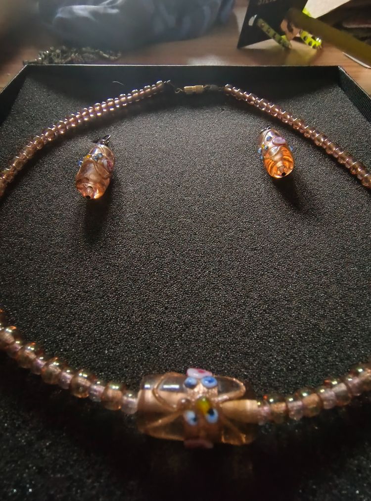 Set Beaded Necklace And Earrings Set product image