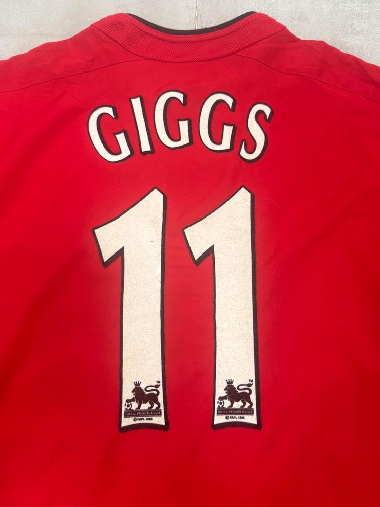 VINTAGE MANCHESTER UNITED 2002-04 NIKE HOME FOOTBALL SHIRT GIGGS #11 SMALL imagen 8