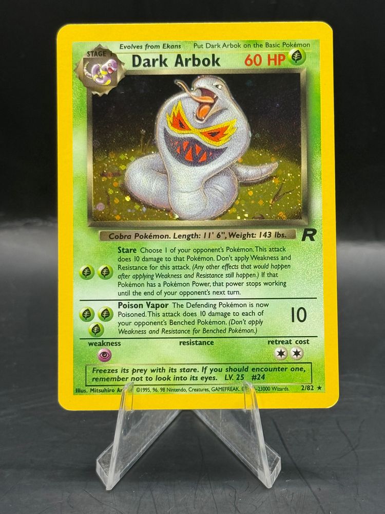 Pokemon Dark Arbok Holo 2/82 (Excellent) image 1