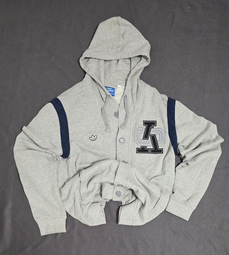 Sudadera Adidas Originals Varsity / College - Gris y Azul Marino - Talla M image 1