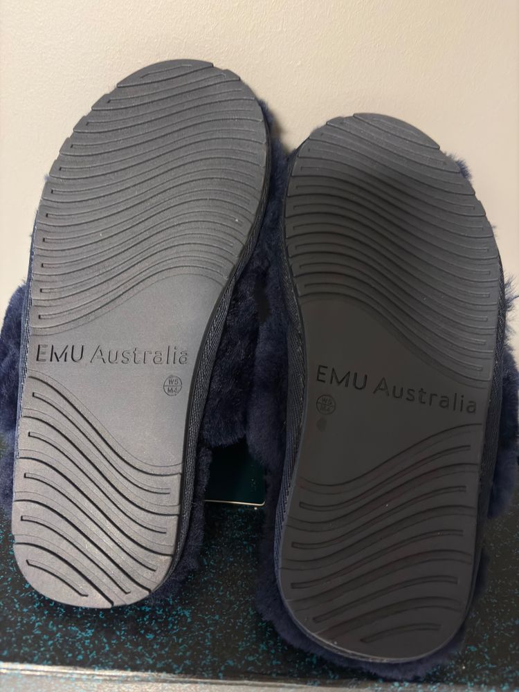 EMU Australia Emu Australia Navy Blue Fluffy Slippers product image
