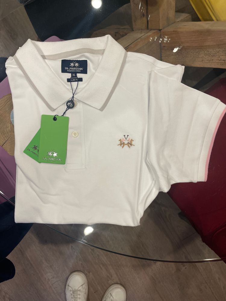 La Martina Men'S White Polo Shirt obraz 7