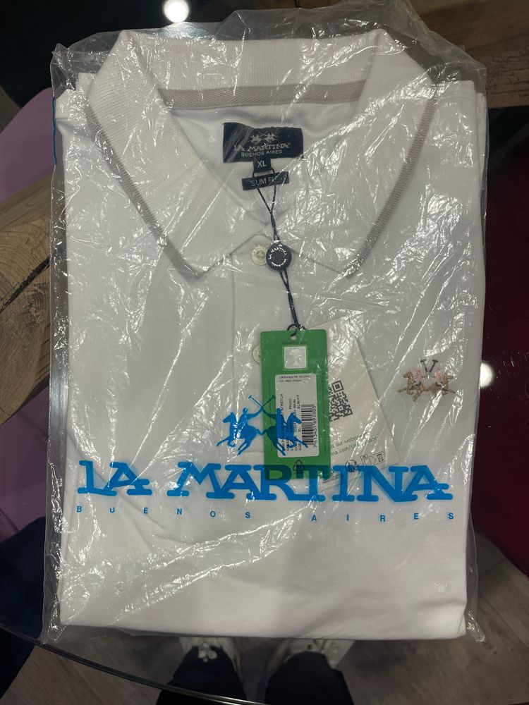 La Martina Men'S White Polo Shirt obraz 5