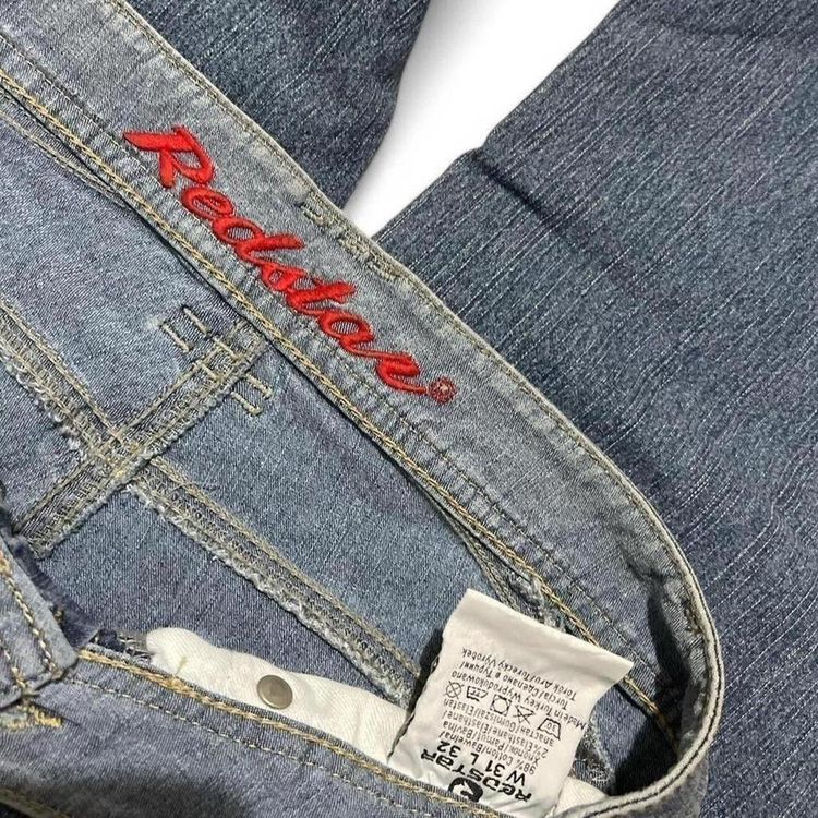 Y2K RedStar  Blue Denim Jeans size S obraz 6