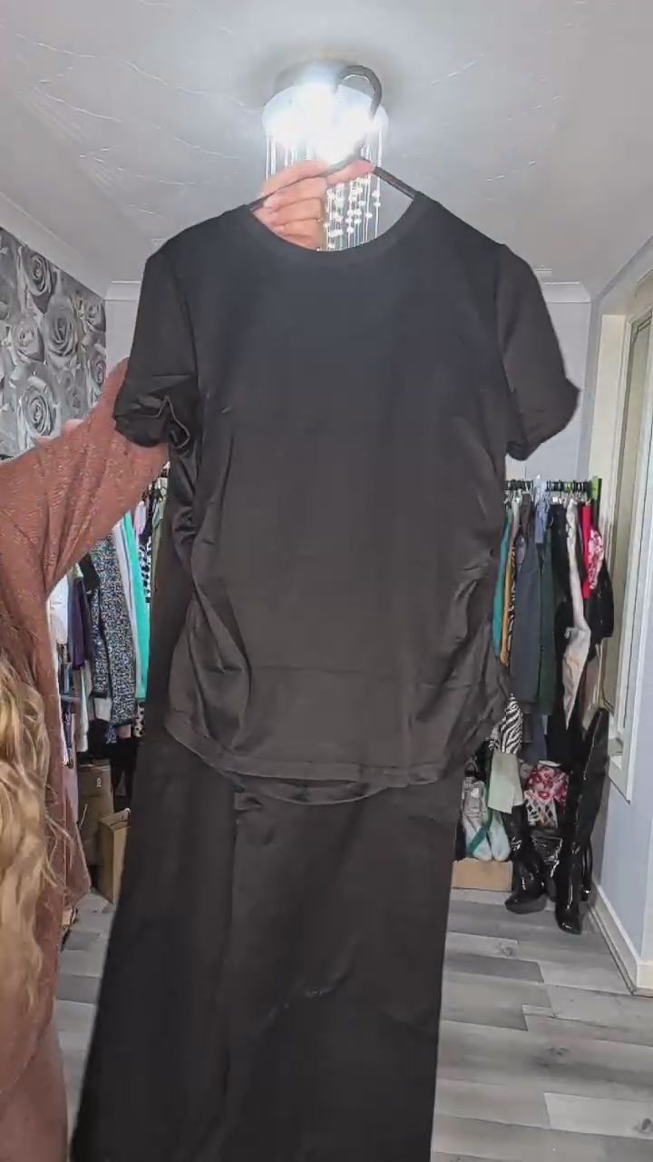 Unknown Short Sleeve Top & Flared Pants Set product image