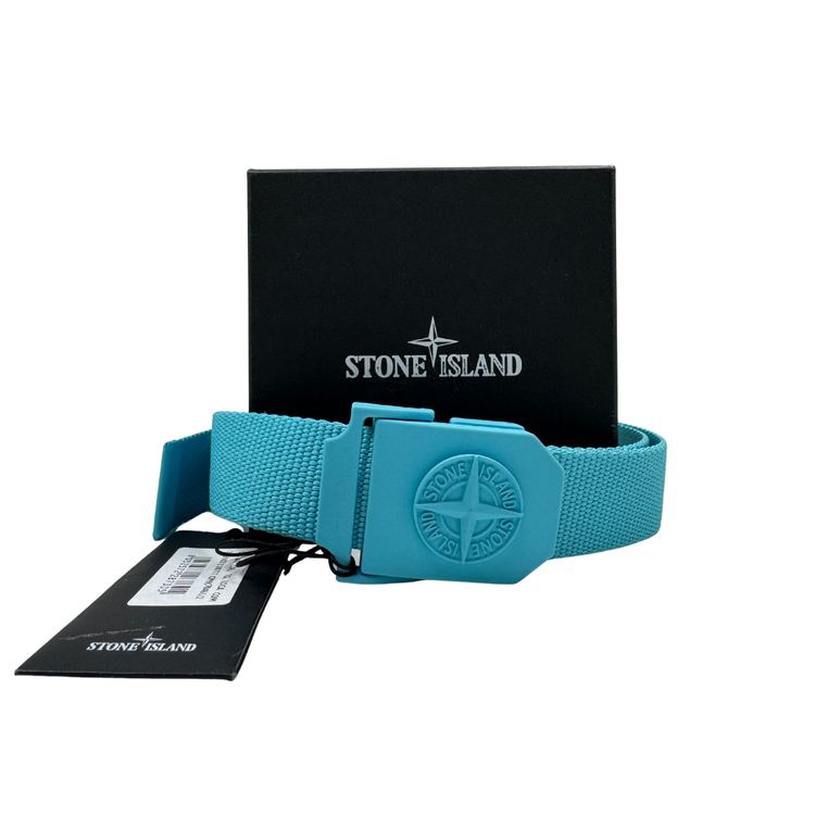 Cinturón Stone Island Celeste - talla 90 cm image 1