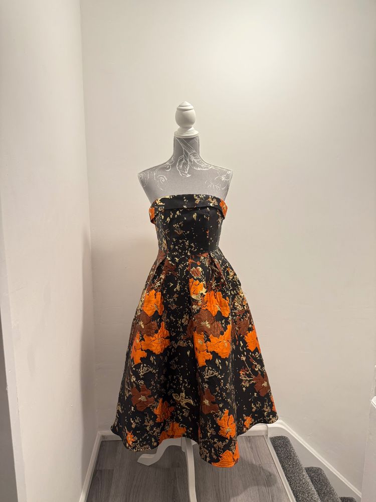 Girl In Mind Strapless Floral Dress