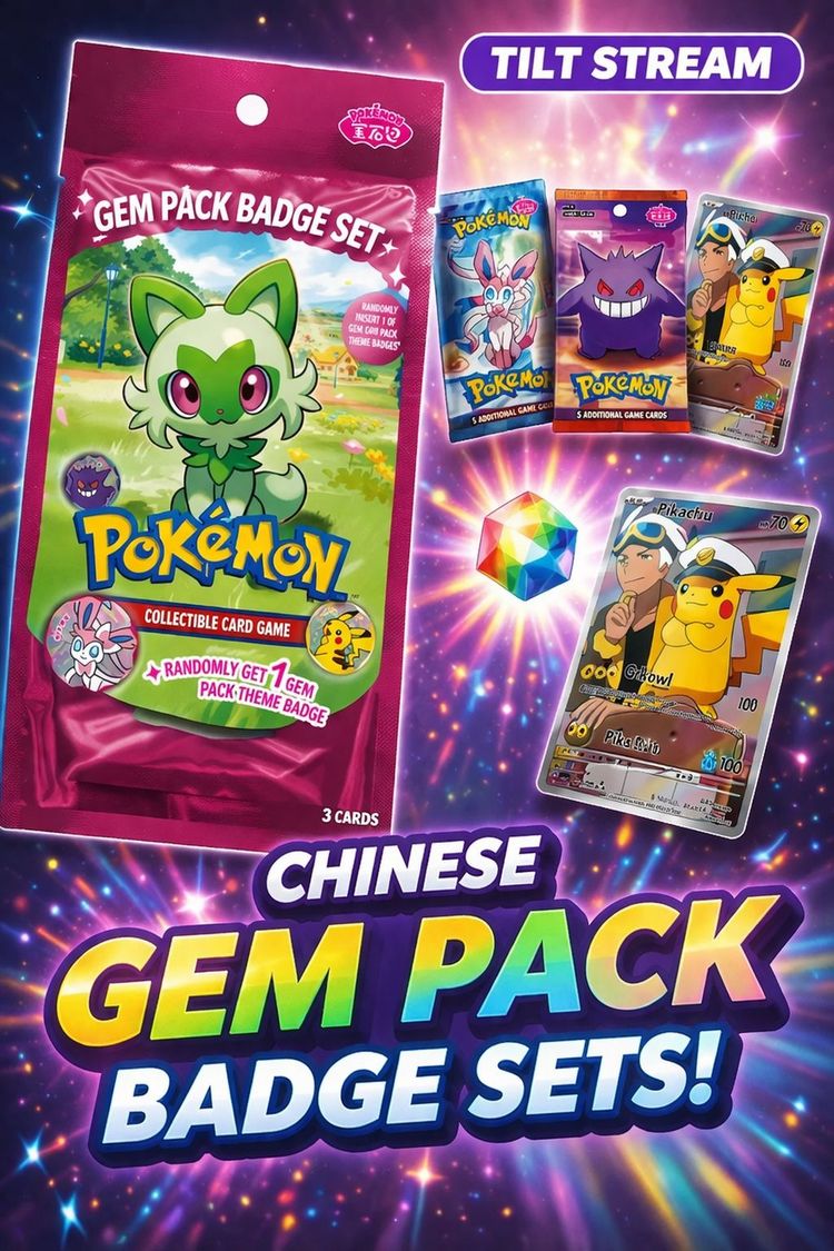 Pokémon Gem Pack Badge Set
