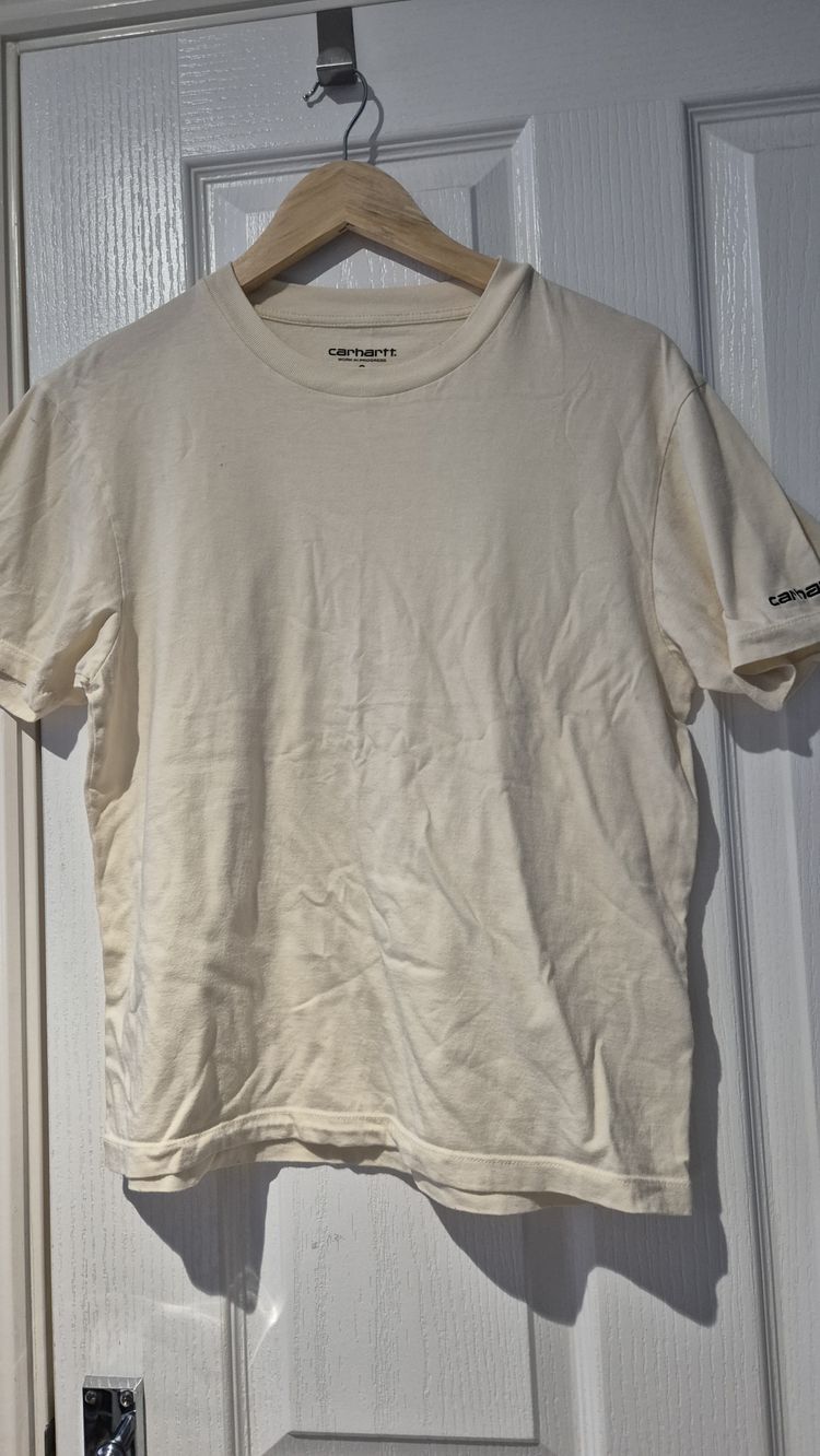 WOMANS SIZE S Carhartt Beige T-Shirt