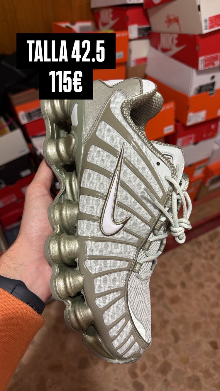 White And Gold Athletic Shoe