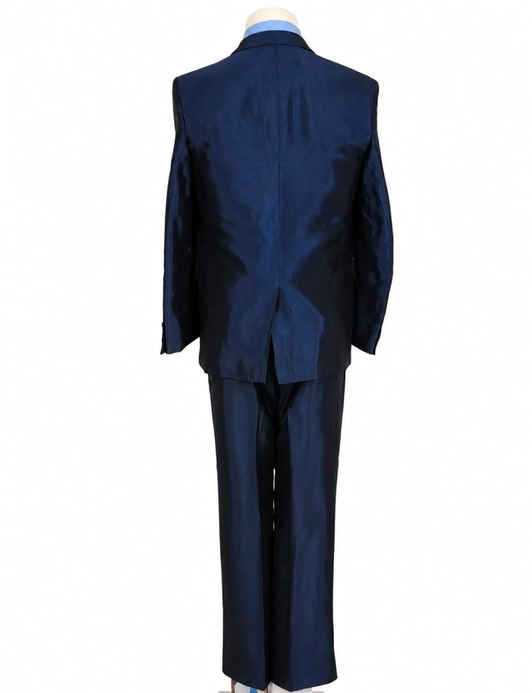 Abito Uomo elegante blu Pat Maseda collection IT 44 Made in Italy obraz 3