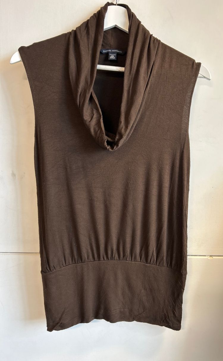 Banana Republic Banana Republic Brown Sleeveless Cowl Neck Top product image