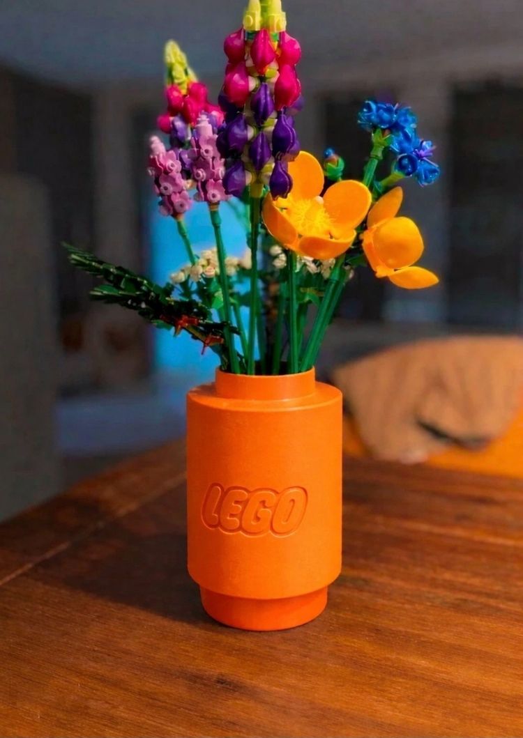 Orange Vase for lego flowers