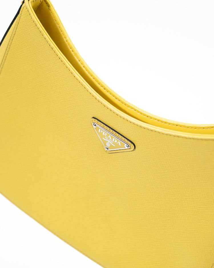 Prada Borsa Cleo Pelle Spazzolata Gialla — Pre-owned Autentica 9