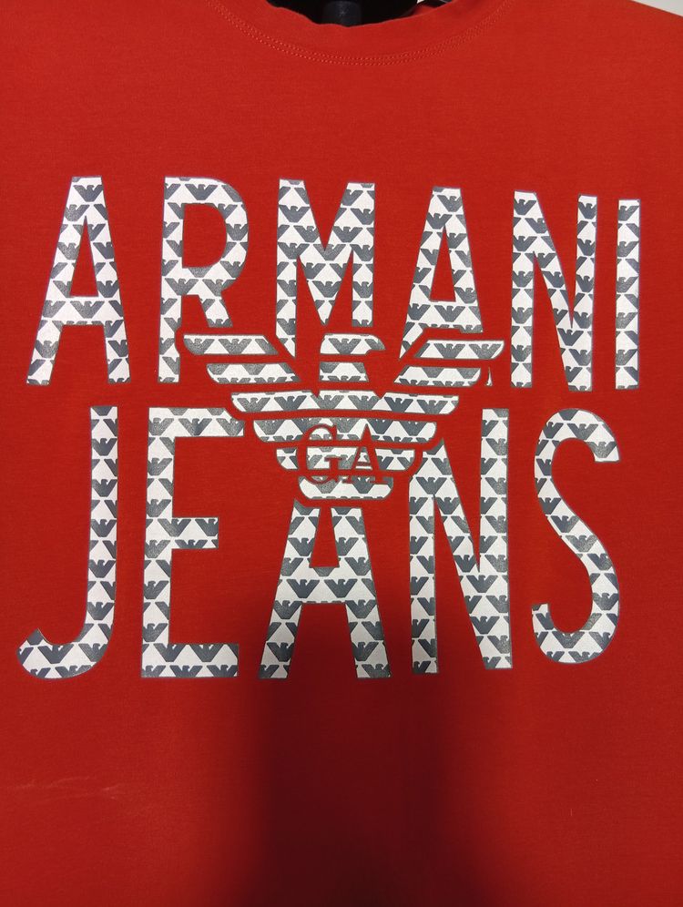 Armani Jeans Red T-Shirt imagen 2
