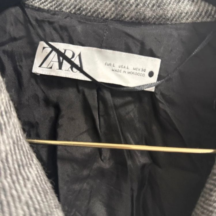 Zara Women'S Checked Long Coat image 5