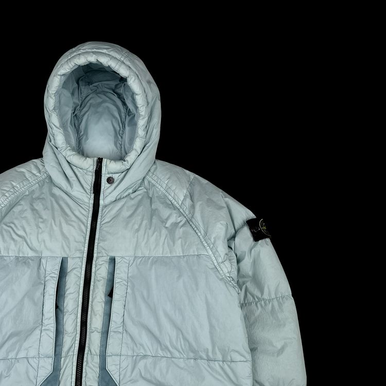 Stone Island 2023 Icy Blue Crinkle R-NY Down Puffer Jacket - Large 5