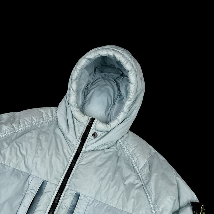 Stone Island 2023 Icy Blue Crinkle R-NY Down Puffer Jacket - Large 3