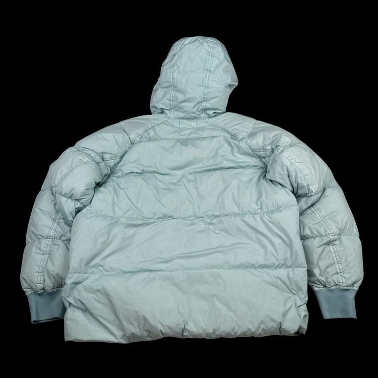 Stone Island 2023 Icy Blue Crinkle R-NY Down Puffer Jacket - Large 6