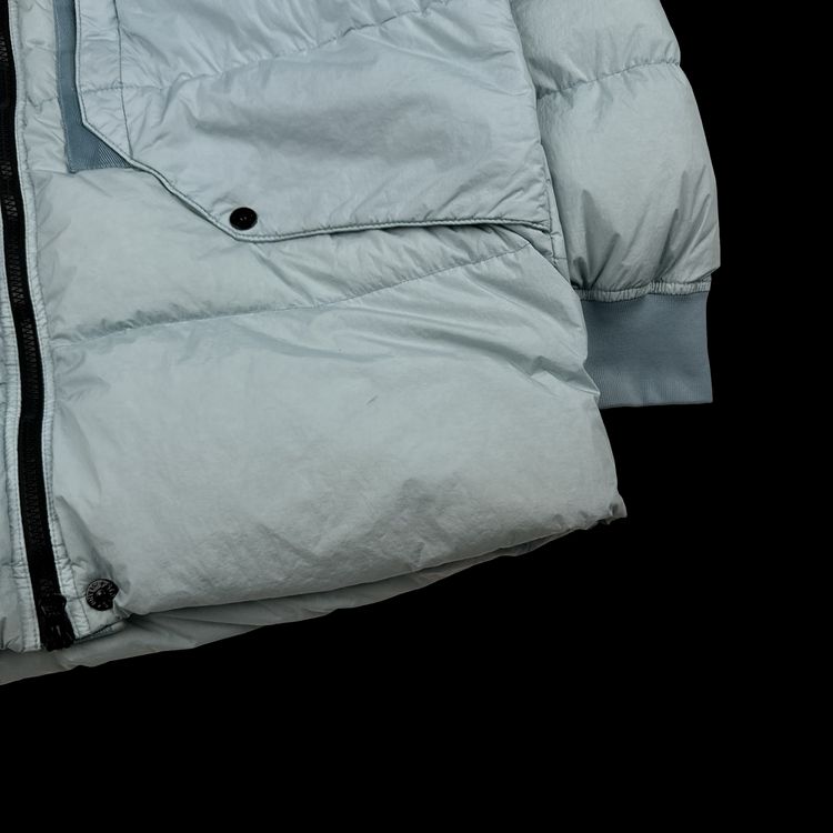 Stone Island 2023 Icy Blue Crinkle R-NY Down Puffer Jacket - Large 8