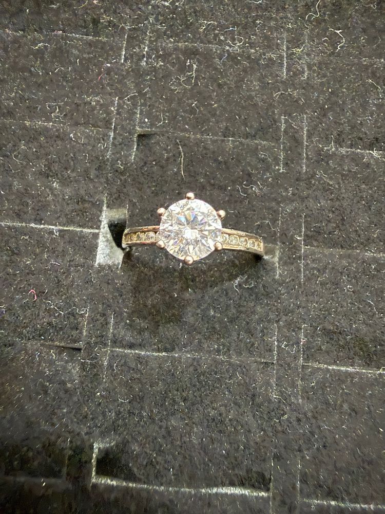Silver Ring With Clear Round Stone
