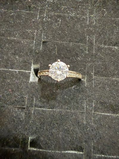 Silver Ring With Clear Round Stone