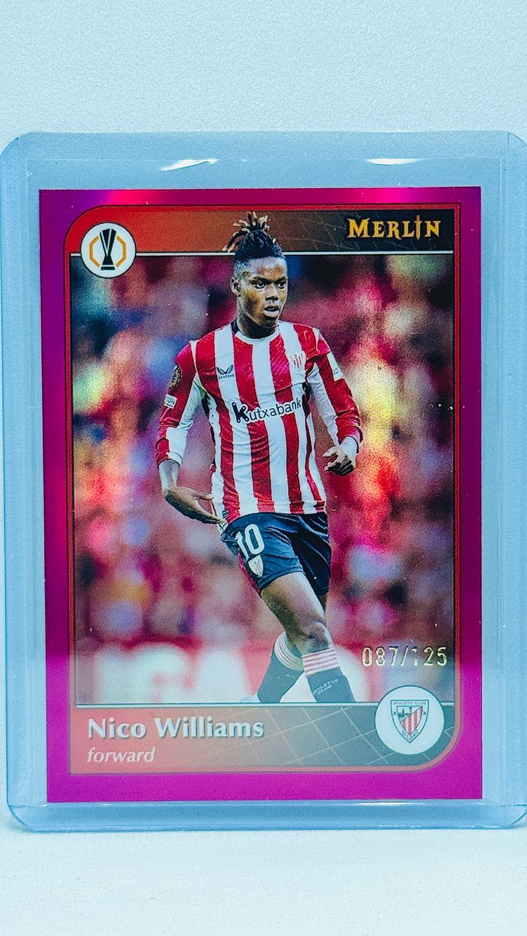 /125 - Nico Williams - Athletic Club - Purple refractor - Topps Merlin UCC 2024-25 image 1