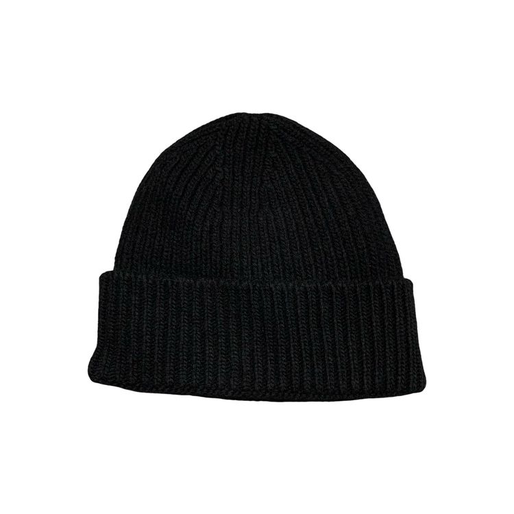 Represent Beanie Black Wool Ribbed Beanie Hat image 2