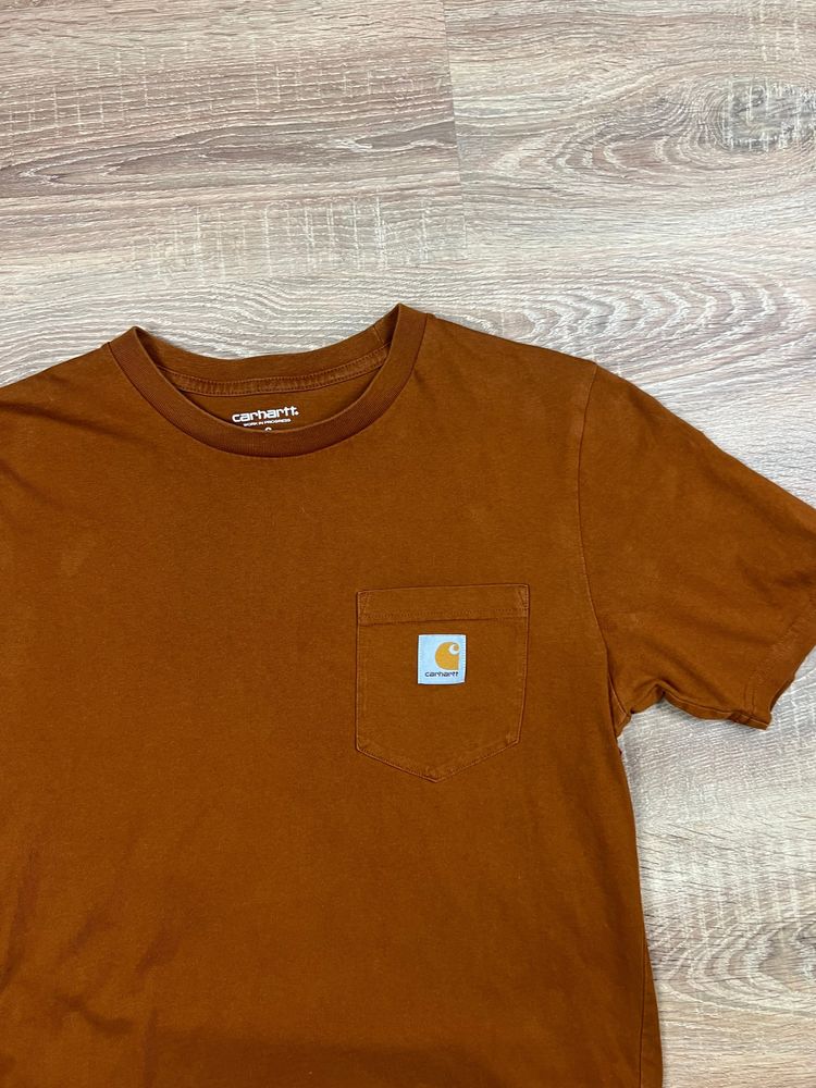 Brown/Rust Carhartt S/S Pocket T-shirt (S) image 3
