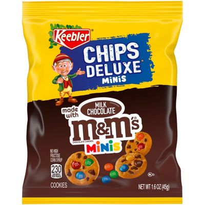 Keebler Chips Deluxe Minis Cookies With Milk Chocolate M&M'S 45g