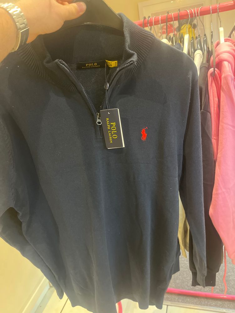 Polo Ralph Lauren Navy Quarter-Zip Sweater