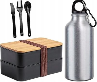 POJEMNIK OBIADOWY LUNCH BOX POJEMNIK NA JEDZENIE 1400 ml + bidon