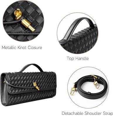 Immagine di Black Woven Clutch Bag 3
