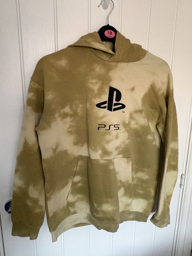 H&M Tie-Dye Hoodie With Playstation Ps5 Logo